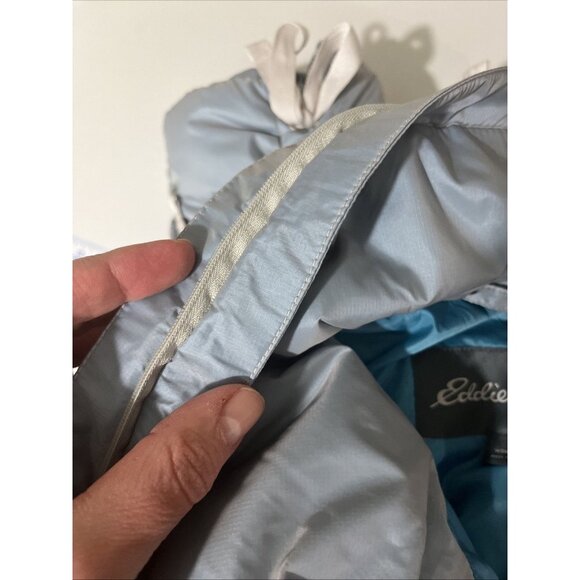 Eddie Bauer Grey-Blue Iridescent Quilted Goosedown Vest Women's Size M - Picture 10 of 10